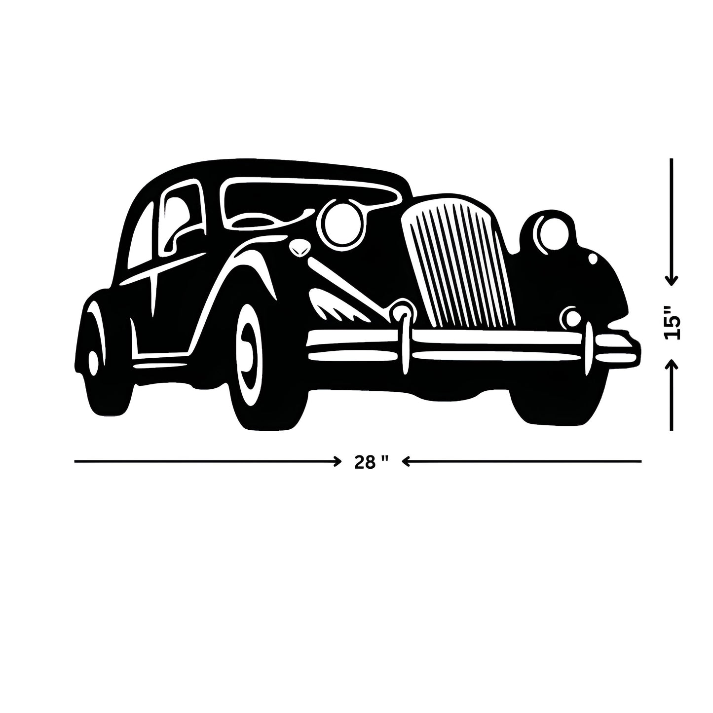 Vintage Car Wall Art | Wall Decoration | (15 X28 INCH)