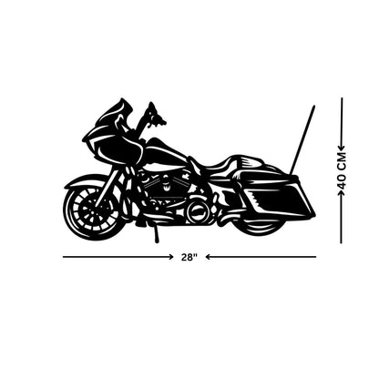 Bike Wall Art | Wall Decoration | (15X28 INCH) | Matte black finish