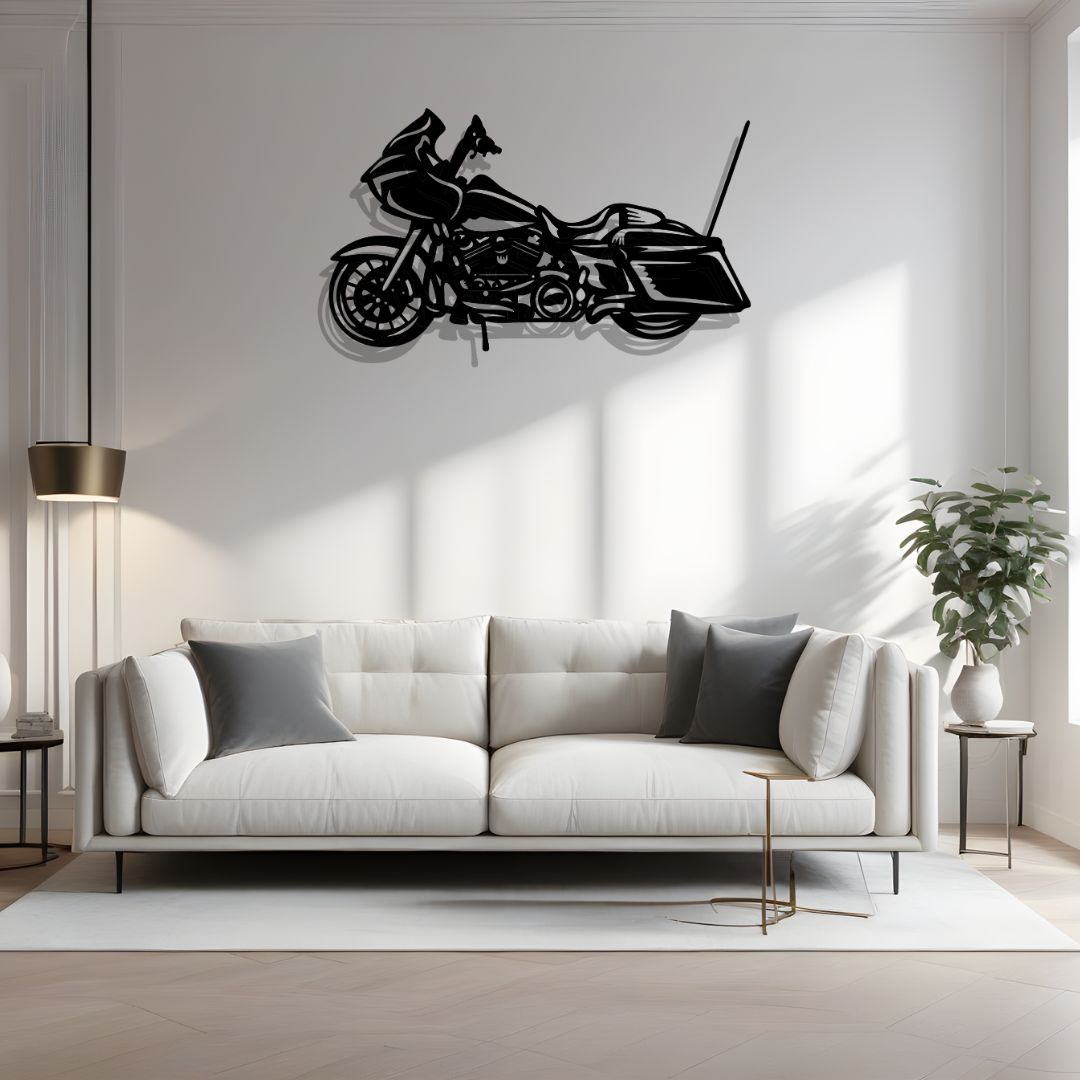 Bike Wall Art | Wall Decoration | (15X28 INCH) | Matte black finish