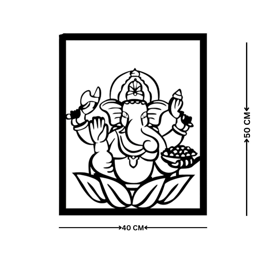 Ganpati Bapa Wall Art | Wall Decoration | (15X25 INCH)