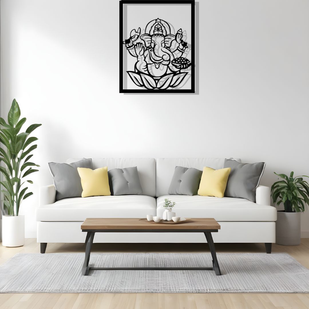 Ganpati Bapa Wall Art | Wall Decoration | (15X25 INCH)