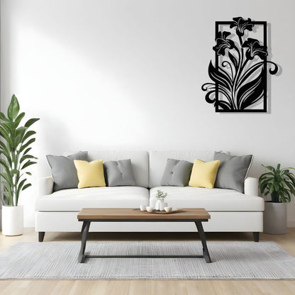 Flower Wall Art | Wall Decoration | (12X25 INCH)