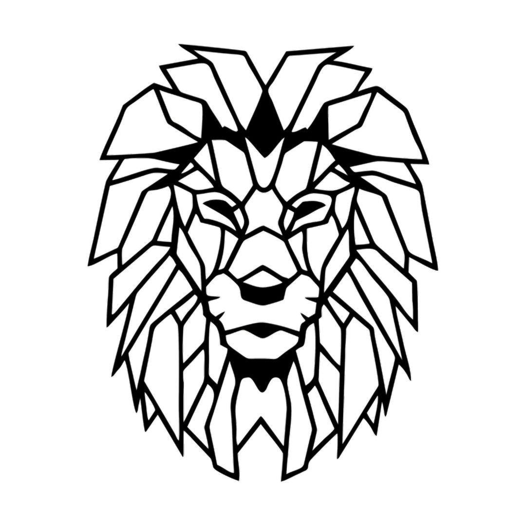 Lion Geometric Wall Art