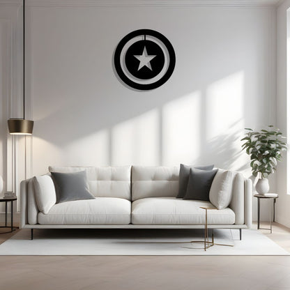 Captain America Shield Wall Art | (25X25 INCH)