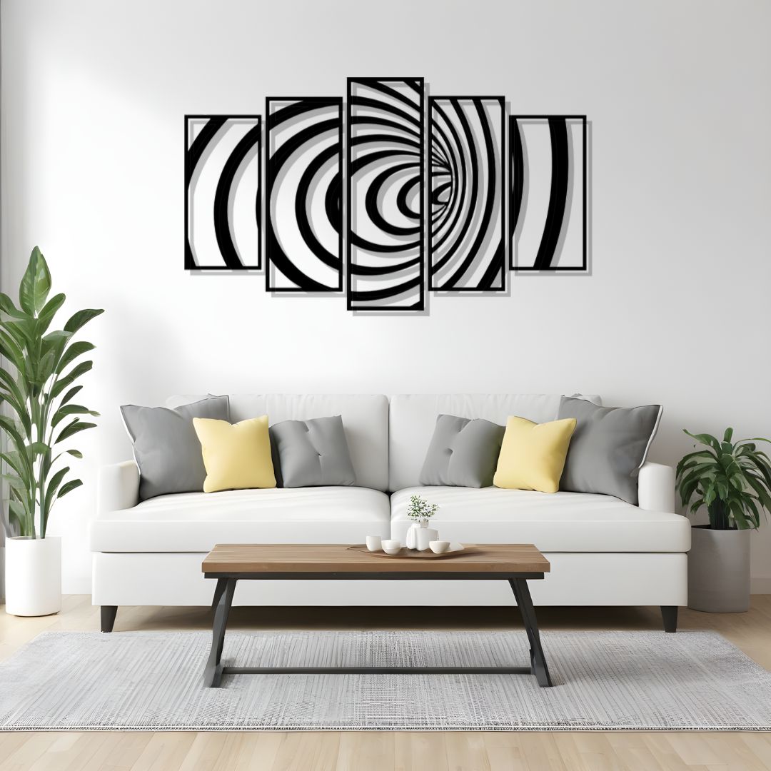 Swirl Panel Wall Silhouette