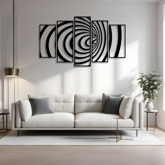Swirl Panel Wall Silhouette