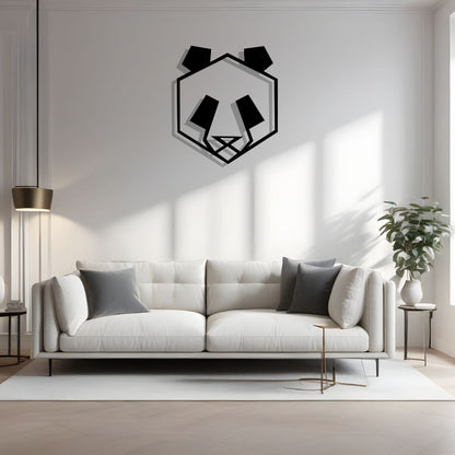 Panda Geometric Wall Art | Wall Decoration | (25X25 INCH)