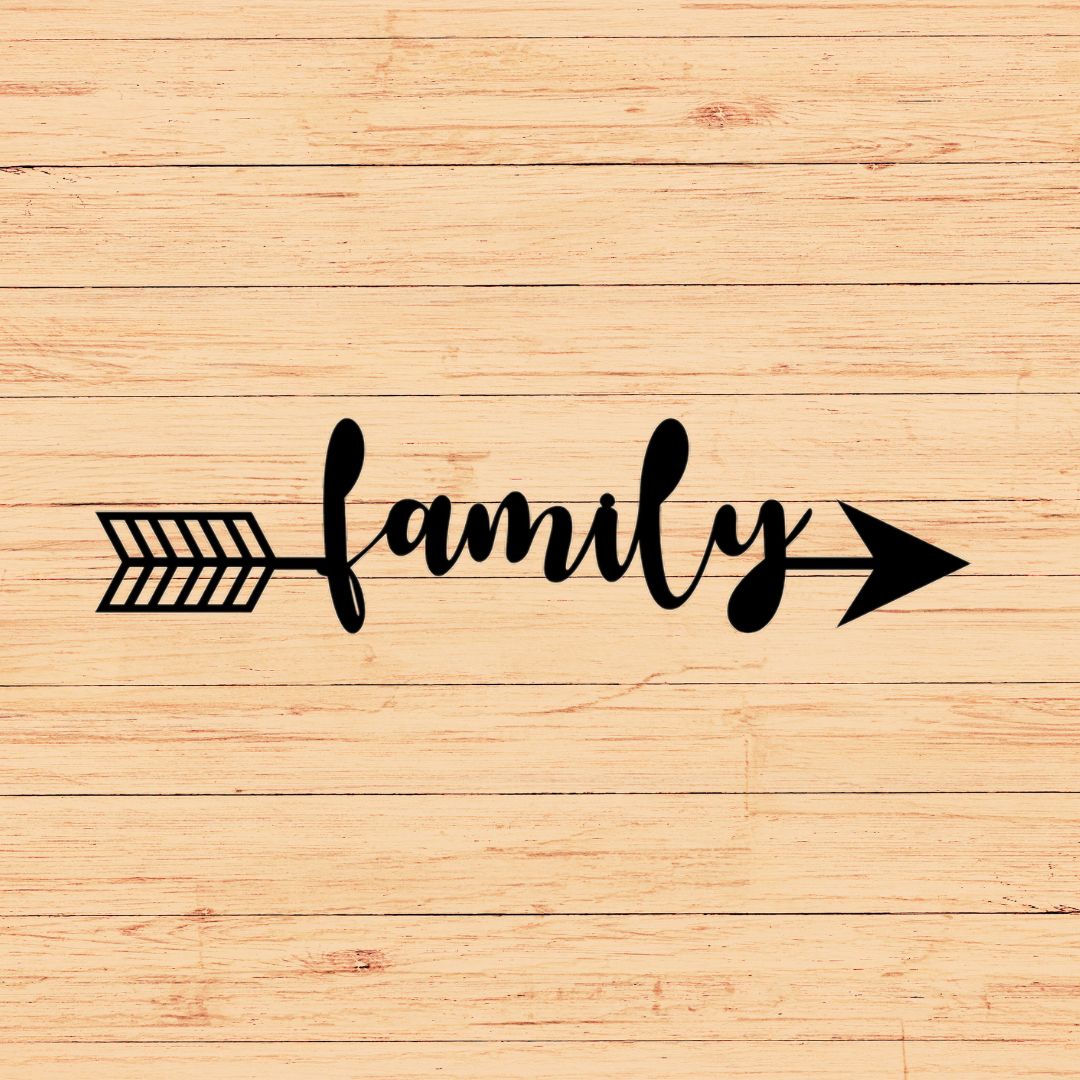 Family Arrow Sign Wall Art