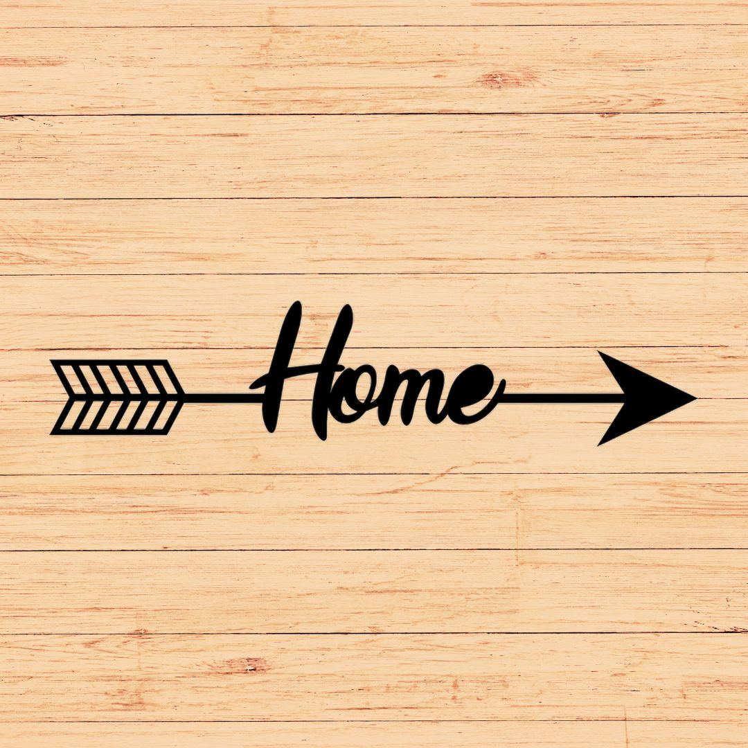 Home Arrow Sign Wall Decor