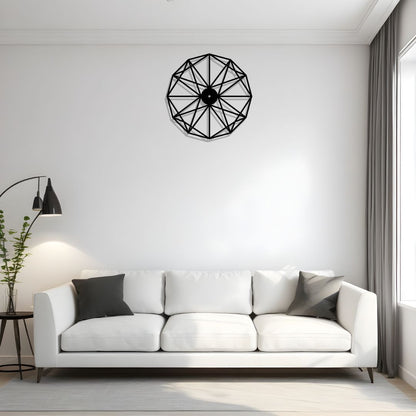 Geometric Clock Wall Art | Wall Decoration | (15X15 INCH)