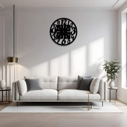 Numeric Clock Round Wall Art