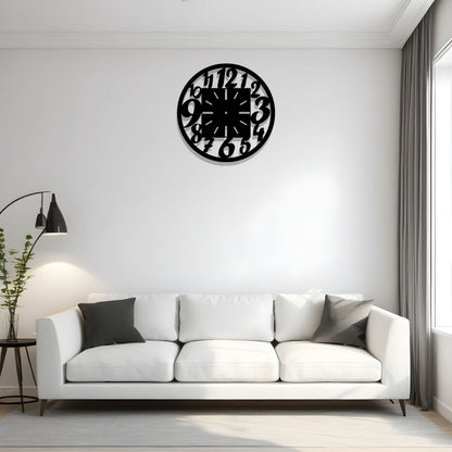 Numeric Clock Round Wall Art