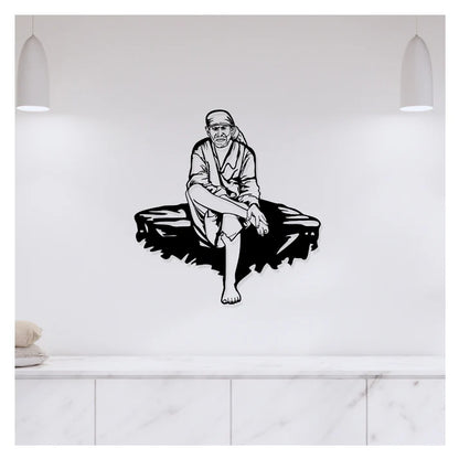 Sai baba Metal Wall Art | (24X25 INCH)