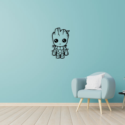 Groot Metal Wall Art | Wall Decoration | (12X28 INCH)