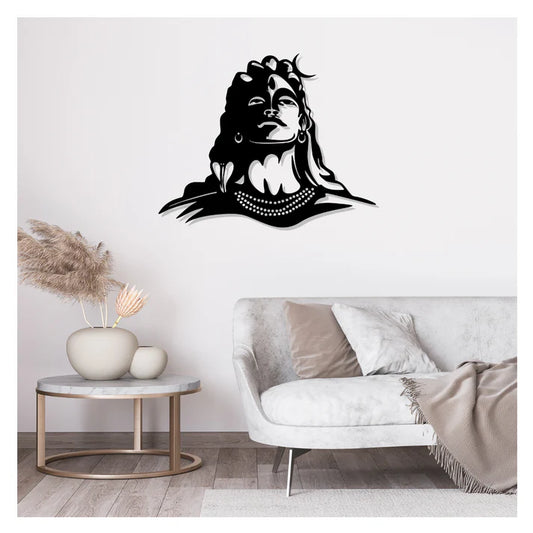 Lord Shiva Metal Wall Art | (20X25 INCH)