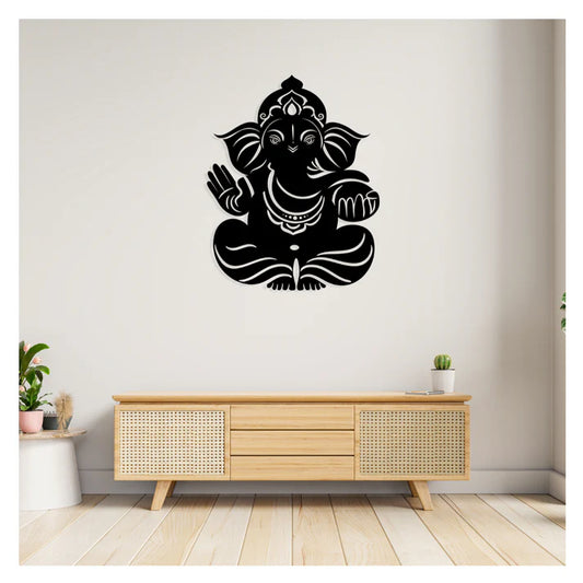 Ganpati Bapa Metal Art | (20X25 INCH)