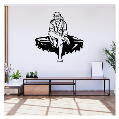 Sai baba Metal Wall Art | (24X25 INCH)