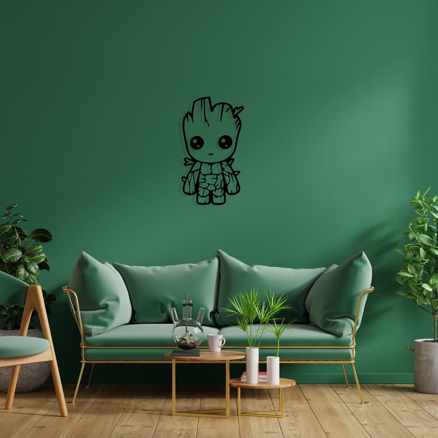 Groot Metal Wall Art | Wall Decoration | (12X28 INCH)