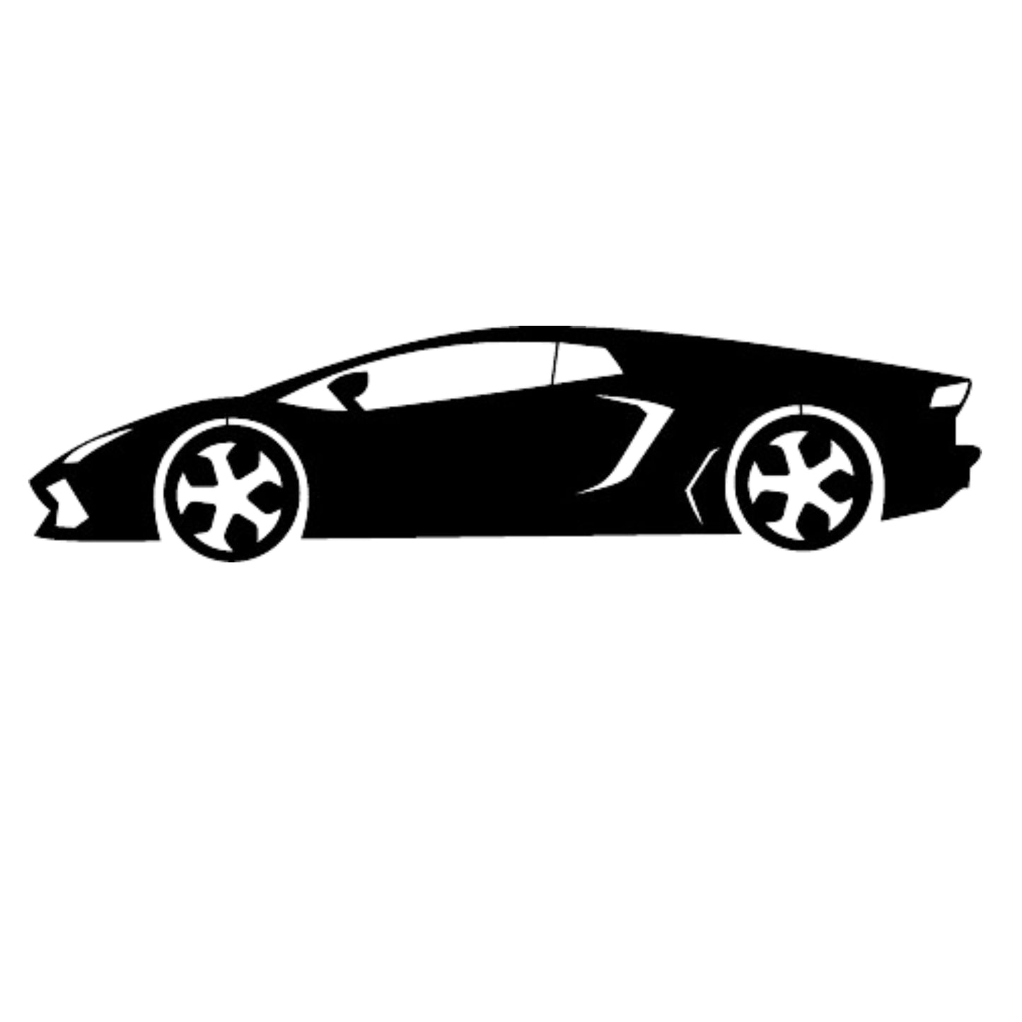 Sports car Metal Wall Art | (12X25 Inch) | Matte black coated | Wall Decor