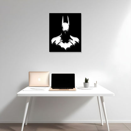 Batman  Wall art | Wall Decoration | ( 18X22 INCH) | Matte black finish