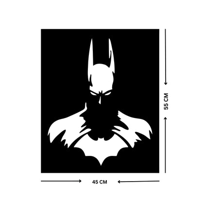 Batman  Wall art | Wall Decoration | ( 18X22 INCH) | Matte black finish